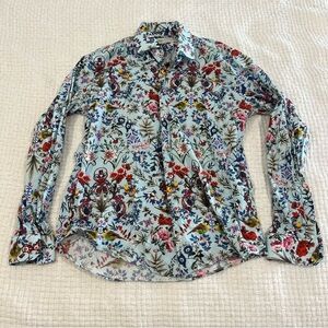 Men's Floral Dress Shirt - Multicolor